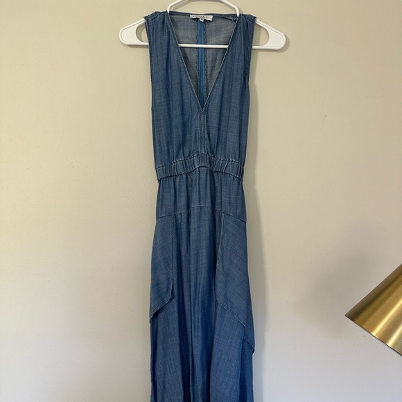 current air denim dress Petra Denim Button Down Short Current Air Dress SALE L